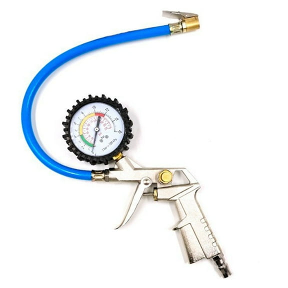 Tire Pressure Gauge Universal Inflator & Deflator Tool with Air Chuck for Cars Trucks