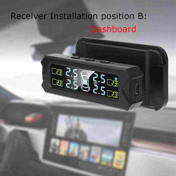 Tire Pressure Monitoring LCD Screen Auto Backlight Solar Powered Tire Pressure Monitoring System