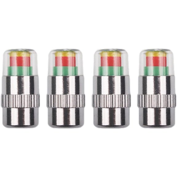 Tire Pressure Monitoring Valve,2.4Bar 36 PSI Tire Pressure Sensor Indicator Easy,3 Color Eye Alert,for Most Cars (Silver)