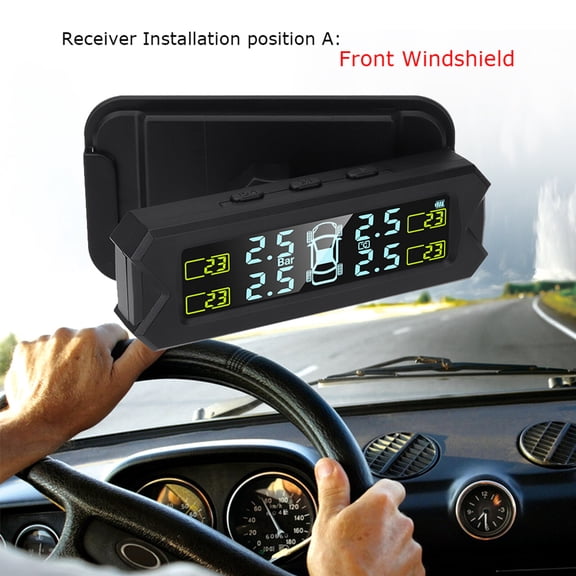 Tire Pressure System,4 0-81 Psi With Tire Pressure Split Support Tire Display 4 0-81 Solar Alarm Modes Auto 5 Alarm Modes Auto Lcd Display With 5 Alarm Huiop Buzhi