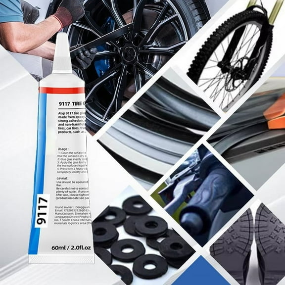 Tire Repair Glue under $5! CQCYD High Temperature Tire Repair Glue, Powerful Puncture Sealant for Sidewall, Waterproof Instant Tire Patch Kit for Cars Bikes