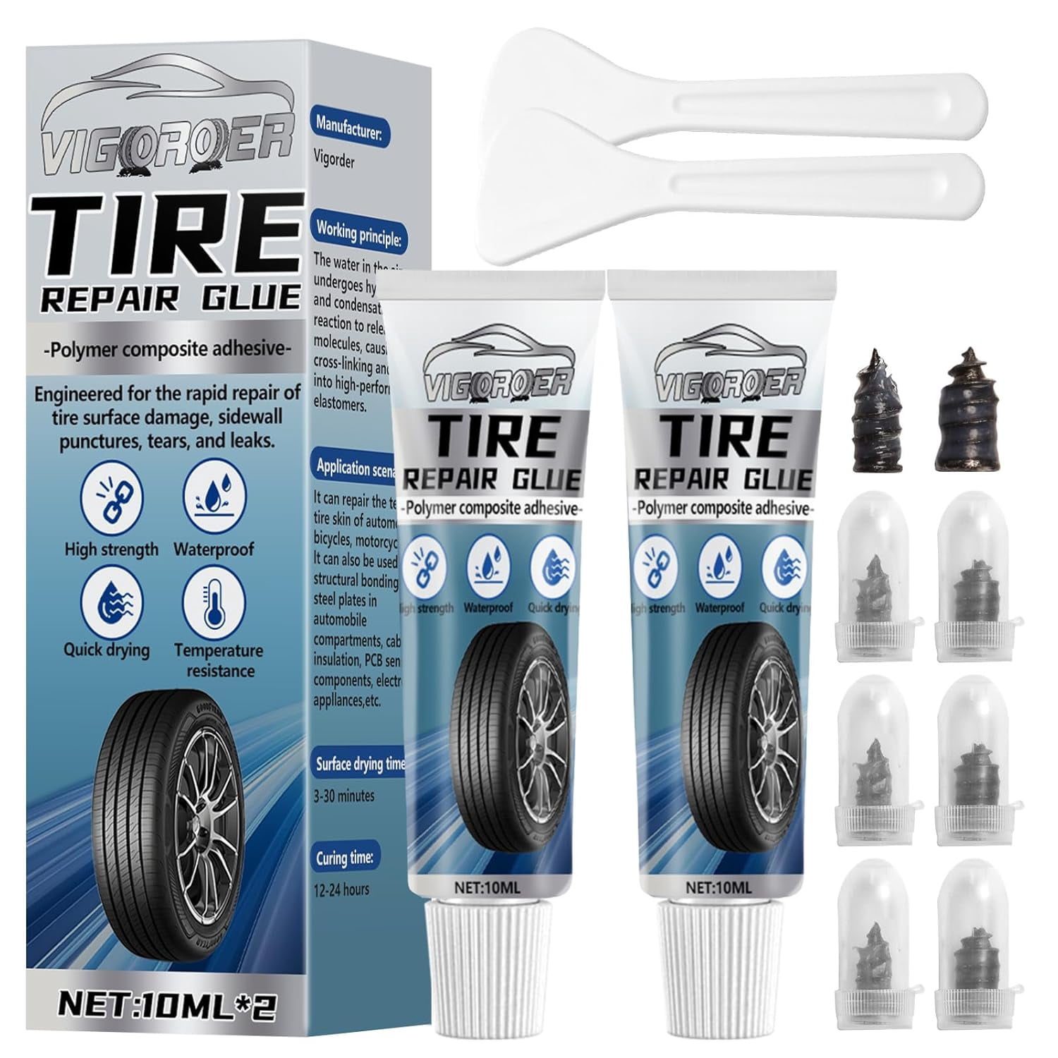 31 Pcs Flat Tire Repair Kit With Plugs For Car Motorcycle ATV Jeep Truck Tractor Puncture Emergency Fix Tool Kit Durable 7312a588 6eb9 47b1 86b9 E52d725c9d13.e4454c9e43fbf527ecf08392be92a0c2