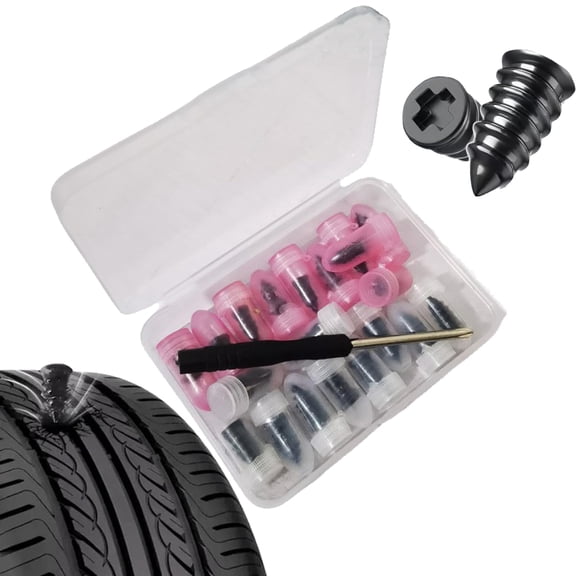 Tire Repair Rubber Nails 60 Pcs, Portable Tire Plug Kit for Car Motorcycle Truck