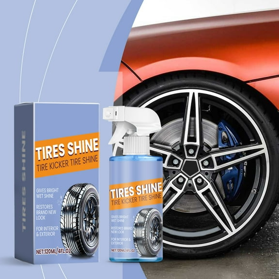 Tire Restore Spray 120ml – Tire Stain Remover, Retreading & Waterproof Coating, UV Protection, Revives Dull Tires, Anti-Aging Tire Care Solution