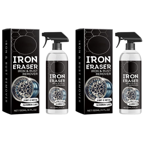 Tire Rust Remover Cleaner For Wheel And Metal Surfaces, Iron Deposit Dissolver With Spray Bottle Application, Appearance Restoration Formula For Regular Tire Maintenance