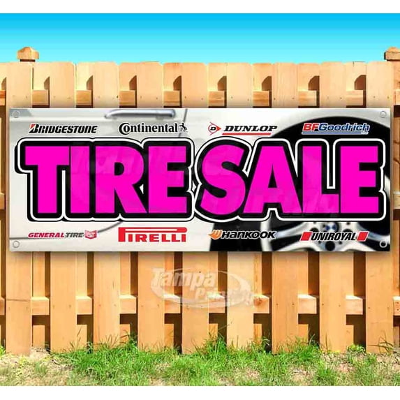 Tire Sale 13 oz Vinyl Banner With Metal Grommets