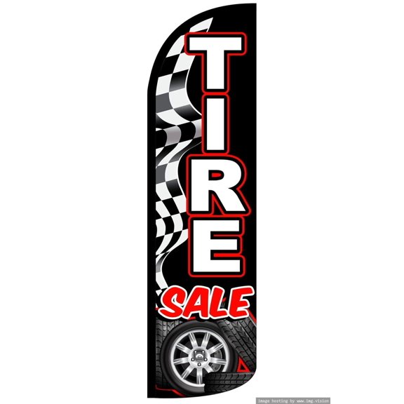 Tire Sale Windless flag Without Pole Advertisement /Business Flags | Feather Flag |