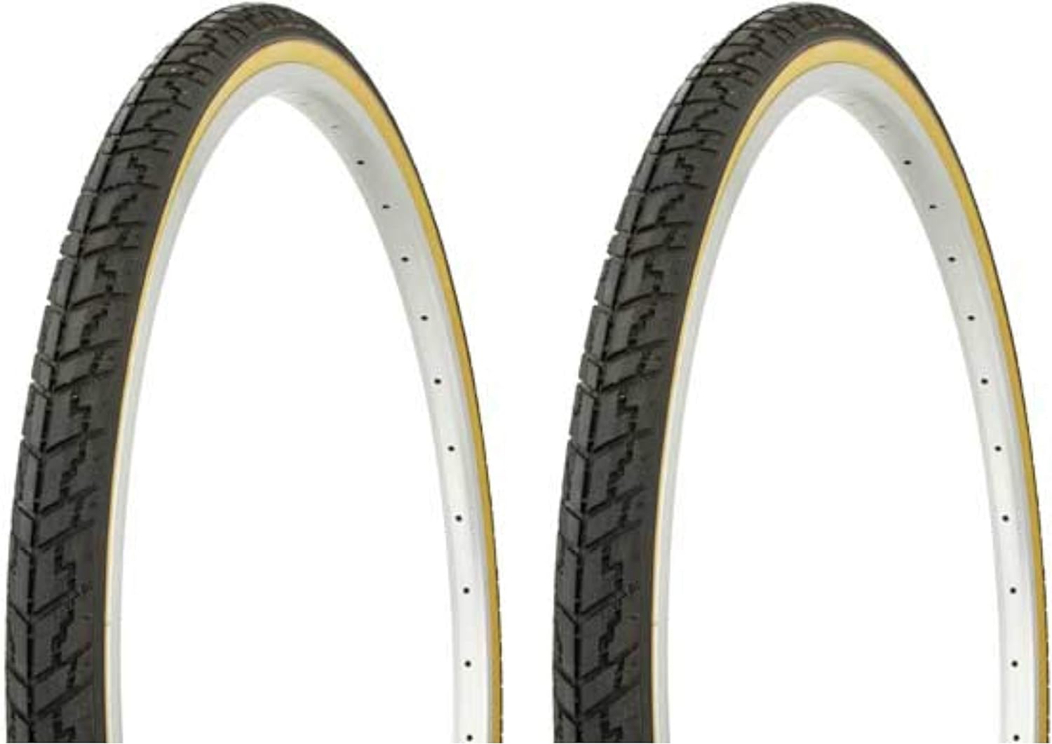 Tire Set. 2 Tires. Two Tires Duro 26" X 1 3/8" Black/Gum Side Wall HF109. Bike Tires, Beach
