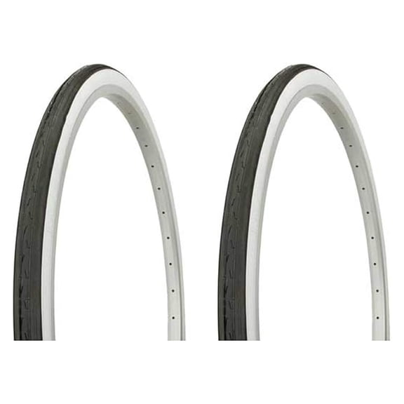 Tire Set. 2 Tires. Two Tires Duro 26" x 1 3/8" Black/White Side Wall, Cruiser Bike Tires, Chopper Bike Wheel, Bike Tires