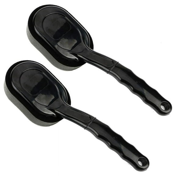 Tire Shine Applicator, Dressing Applicator Pad, Sponge Curved Detail with Handle