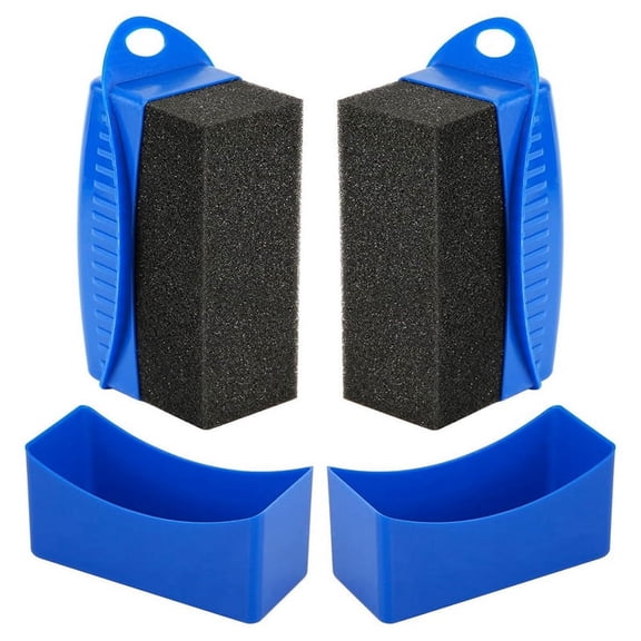 PULMCheerger Tire Shine Applicator, Dressing Applicator Pad, Sponge Curved Detail with Handle A