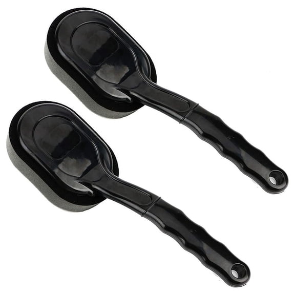 Tire Shine Applicator, Tire Dressing Applicator Pad, Tire Sponge Applicator Curved Tire Detail Sponge with Handle