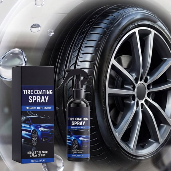 Tire Shine Spray 100ml Black Tire Polish Cleaner Gloss Restorer Protectant for SUV Car Truck Auto