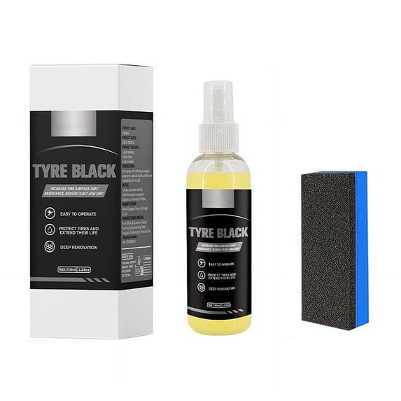 Tire Shine Spray 100ml Wheel Coating Dirt Protection Easy Use Maintenance Kit Glossy Finish Long-Lasting Effect Automotive Care