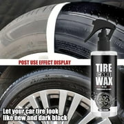 Tire Shine Spray 120ml - Professional Grade Car Tire Dressing with Long Lasting Wet Look Gloss - Easy to Apply Tire Protectant with Anti-Aging Formula - Single Bottle