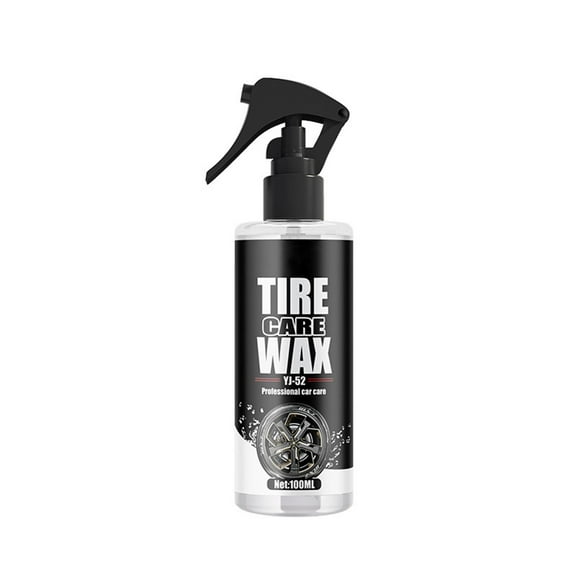 Tire Shine Spray High Gloss Tire Coating Wet Look Dressing for Black Tires & Rubber with Applicator Pad & Towel | Non-Greasy, UV Protection Safe for Cars, Trucks, Motorcycles, RVs - 4oz/120ml