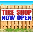 thumbnail image 1 of Tire Shop Now Open 13 oz Vinyl Banner With Metal Grommets, 1 of 4