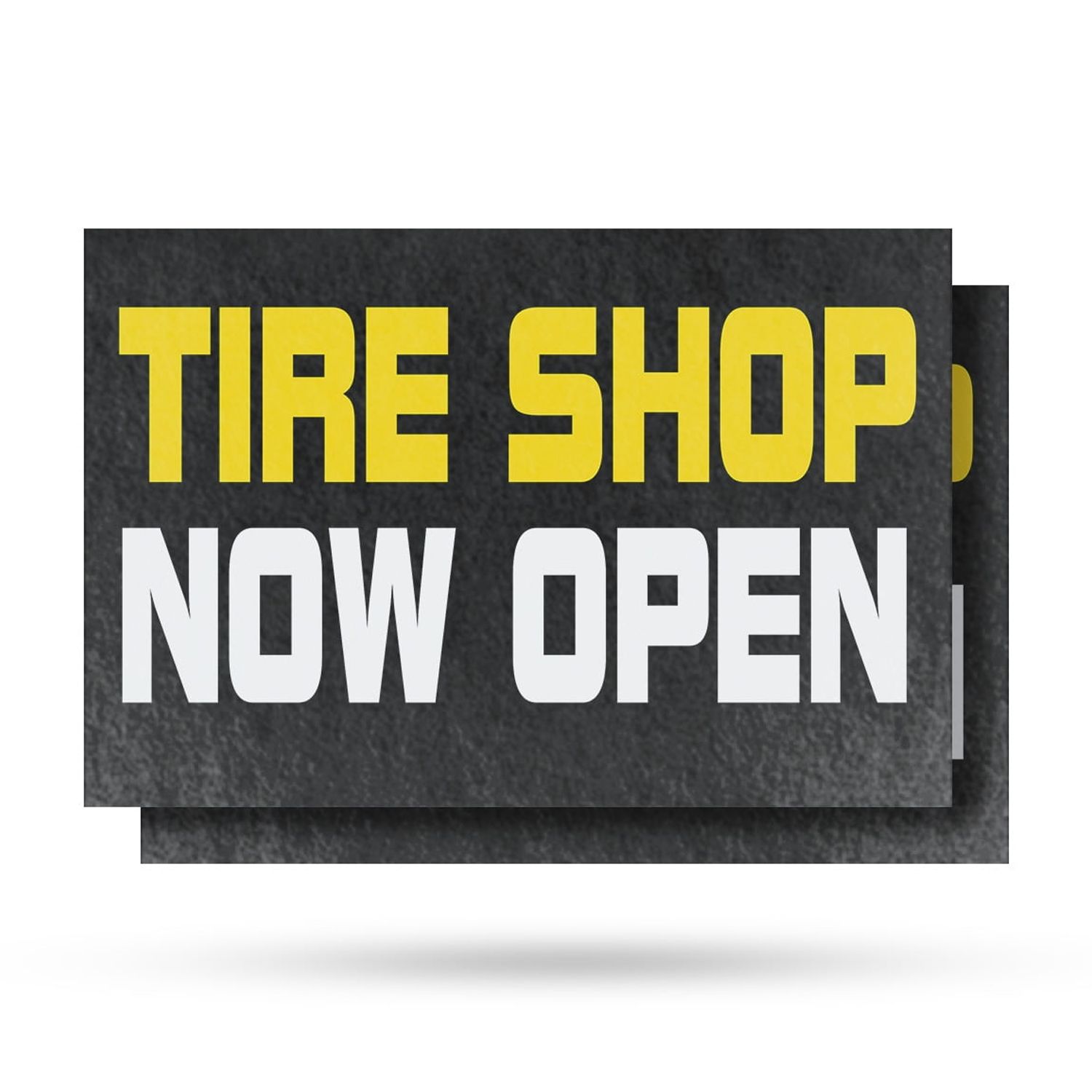 Tire Shop Now Open Vinyl Decal 2 Pack of 24 Inch x 36 Inch Weatherproof ...
