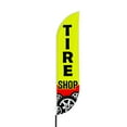 thumbnail image 1 of Tire Shop Sign feather flag for Outdoor by Mavis Printing | 11.5 FT Long Polyester Outdoor Banner Flag for Easy Hang | HD Print Swooper I Flag Only to Advertise Car Business| Made in USA I Flag Only, 1 of 5