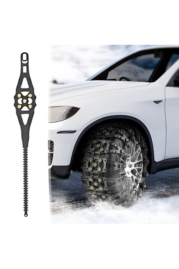 Tire Snow Chains, 5 Nails Design, Single Set for Snow, Ice, Mud Roads, Enhanced Performance for Winter Driving, Traction Accessories for Vehicles