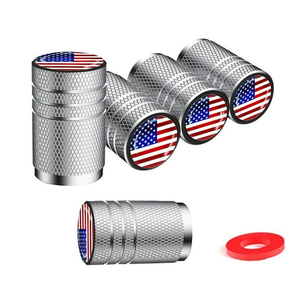 Tire Stem Cap Cover 4 Pack, Metal With Liner Anti-Seize & Leak-Proof, Anodized Aluminum Alloy Tire Air Caps For Cars Suvs Trucks Rvs Bicycles, Easy Installation