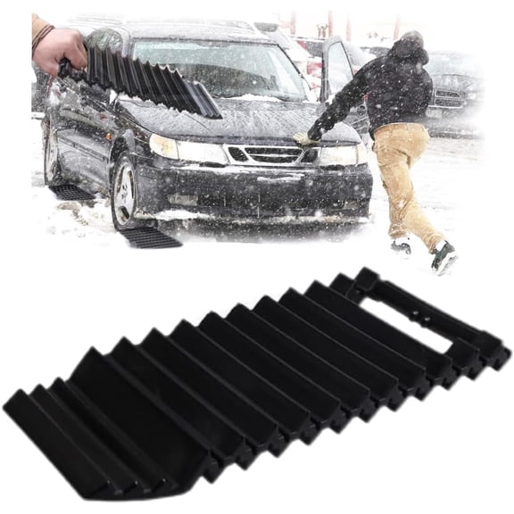 Tire Traction Mat, Traction Boards Recovery Track Portable Emergency Devices Tire Traction Mats for Pickups Snow, Ice, Mud, and Sand Used to Cars, Trucks, Van or Fleet Vehicle