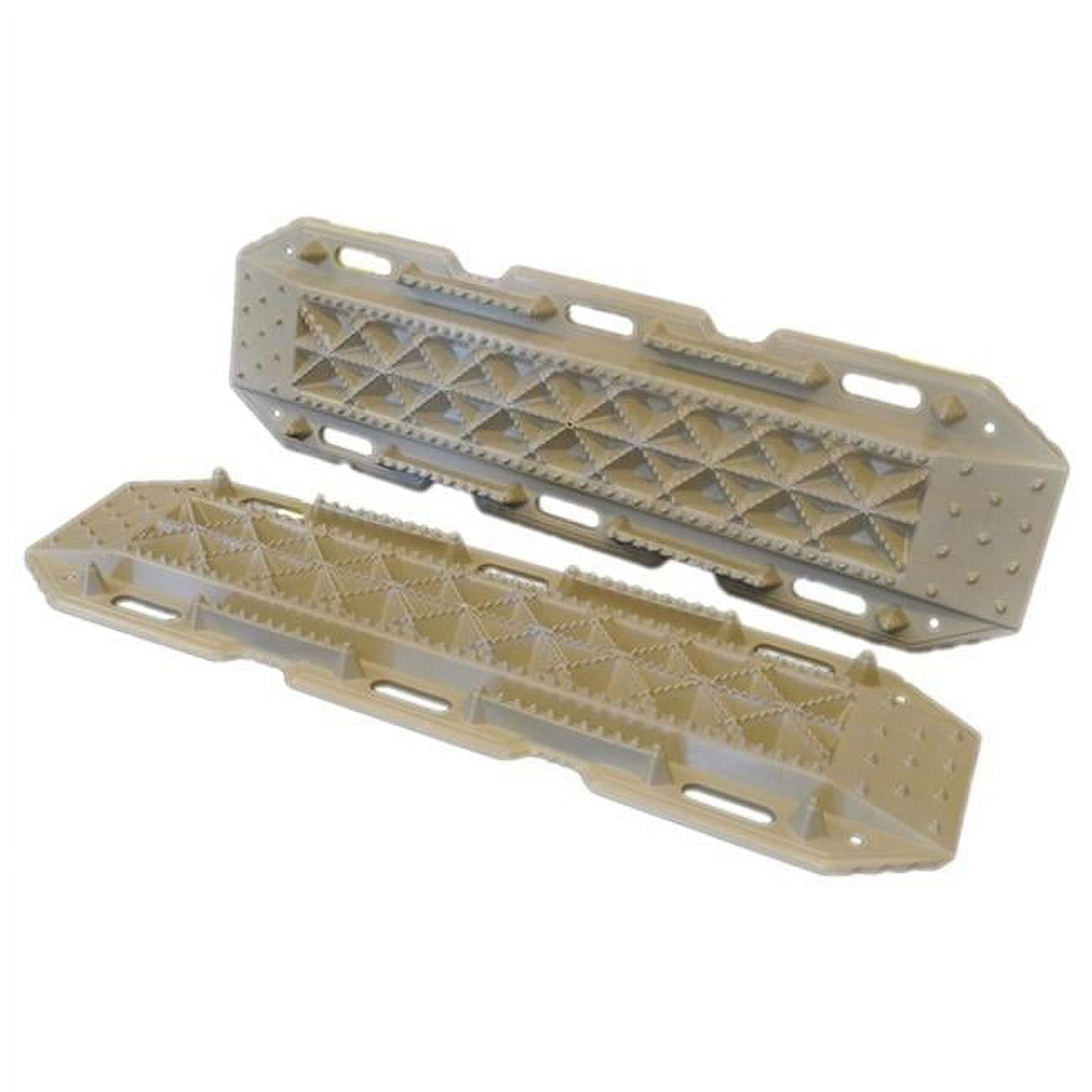 Coyote Brown Heavy-Duty Traction Mats for Off-Road Vehicles