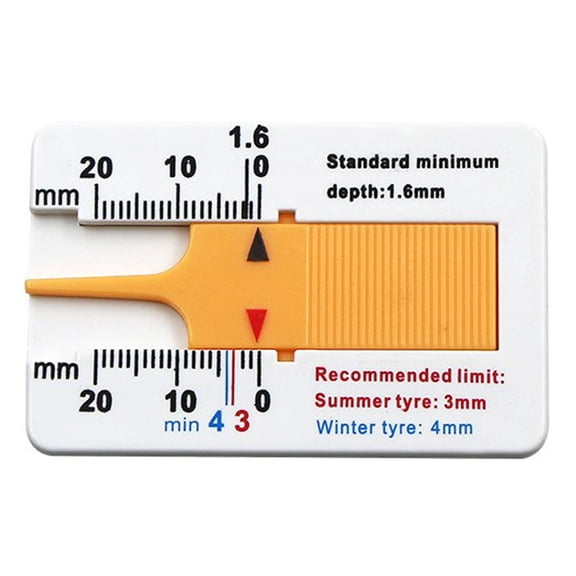 Tire Tread Depth Gauge 0-22mm Precision Measuring Tool for Motorcycle Car Truck Vehicles with Durable Stainless Steel Design