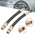 thumbnail image 1 of Tire Valve Extension, 13.77 Inch Flexible Schrader Tire Valve Stem Extension with 135 Degree Schrader Tire Valve Extension Adaptor Compatible for Cars RV Bike Motorcycle Truck Scooter, 1 of 8