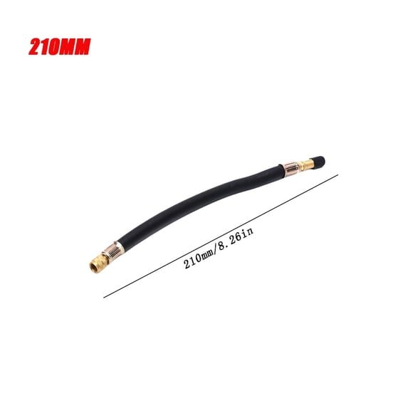 Tire Valve Extension, 8.26 Inch Flexible Schrader Tire Valve Stem Extension with 135 Degree Schrader Tire Valve Extension Adaptor Compatible for Cars RV Bike Motorcycle Truck Scooter