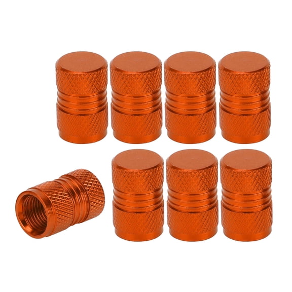 Tire Valve Stem Cap 11x16MM Car Wheel Valve Cap Aluminum Alloy Orange for Car Bike Motorcycle Truck 8pcs