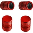 thumbnail image 1 of Tire Valve Stem Caps - 4 Pack Anti-Corrosion Premium Anodized Alloy Tyre Air Valve Caps Universal for Car SUV Bike Red, 1 of 6