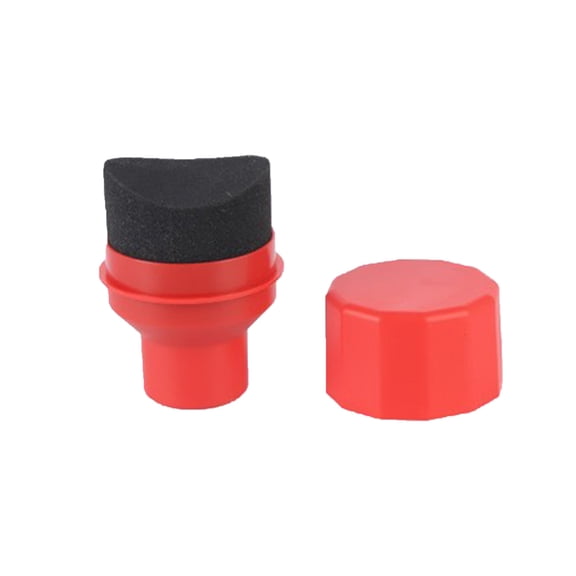 Tire Wax Applicator Sponge with Storage Cover, Curved Foam Pad for Even Dressing, Multi-Purpose Auto Detailing Brush for Leather and Vinyl, Reusable