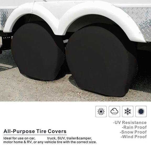 Tire Wheel Protector Protector 2PCS 18-20in Sun-proof Tire Covers Tire Wheel Protector for Car SUV Truck Waterproof Protects Tires Wheels From Sun, Rain, Snow, Dust, Scratch 190T Oxford Cloth