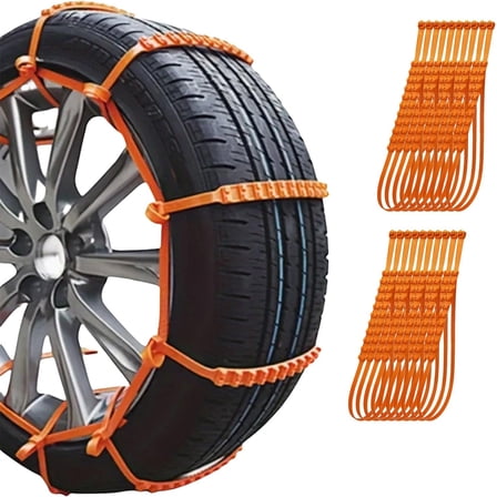 Tire Zip Ties for Snow, Car Winter Tire Snow Zip Ties, Universal Reusable Anti-Skid Nylon Tire Chains, Portable Tire Cables Chain for Cars Trucks SUV (20 PCS)