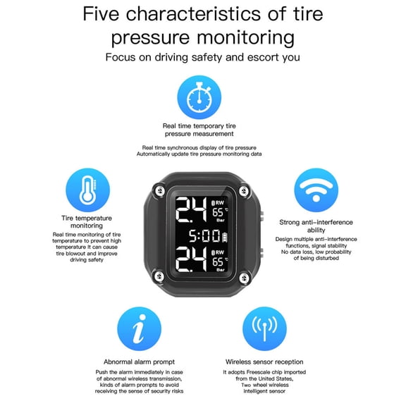 Tire pressure ,2 Lcd Display Lcd Display Two With 2 Lcd With 2 Tire Pressure Usb Buzhi Siuke