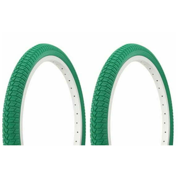 Tire set. 2 Tires. Two Tires Duro 20" x 1.75" Green/Green Side Wall.bike Tires,lowrider bike Tires,lowrider bicycle Tires,bmx bike Tires, chopper bike Tires