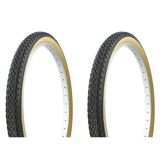 Tire set. 2 Tires. Two Tires Duro 26" x 2.125" Black/Gum Side WallHF-133. Duro Brand HF-133 Heavy Duty 40 PSI.