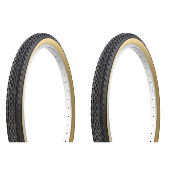 Tire set. 2 Tires. Two Tires Duro 26" x 2.125" Black/Gum Side WallHF-133. Duro Brand HF-133 Heavy Duty 40 PSI.