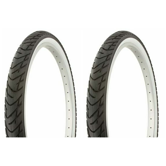 Tire set. 2 Tires. Two Tires Duro 26" x 2.125" Black/White Side Wall DB-1012. Bicycle Tires, bike Tires, beach cruiser bike Tires, cruiser bike Tires