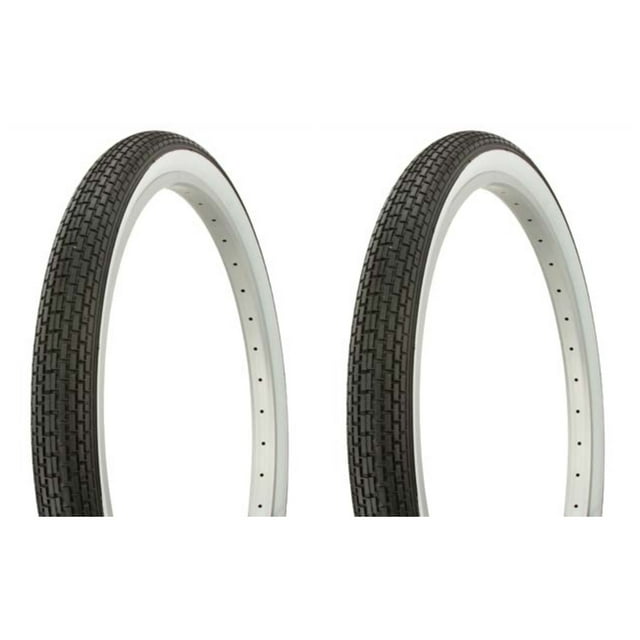 Tire set. 2 Tires. Two Tires Duro 26" x 2.125" Black/White Side Wall HF-120A. Bicycle Tires, bike Tires, beach cruiser bike Tires, cruiser bike Tires