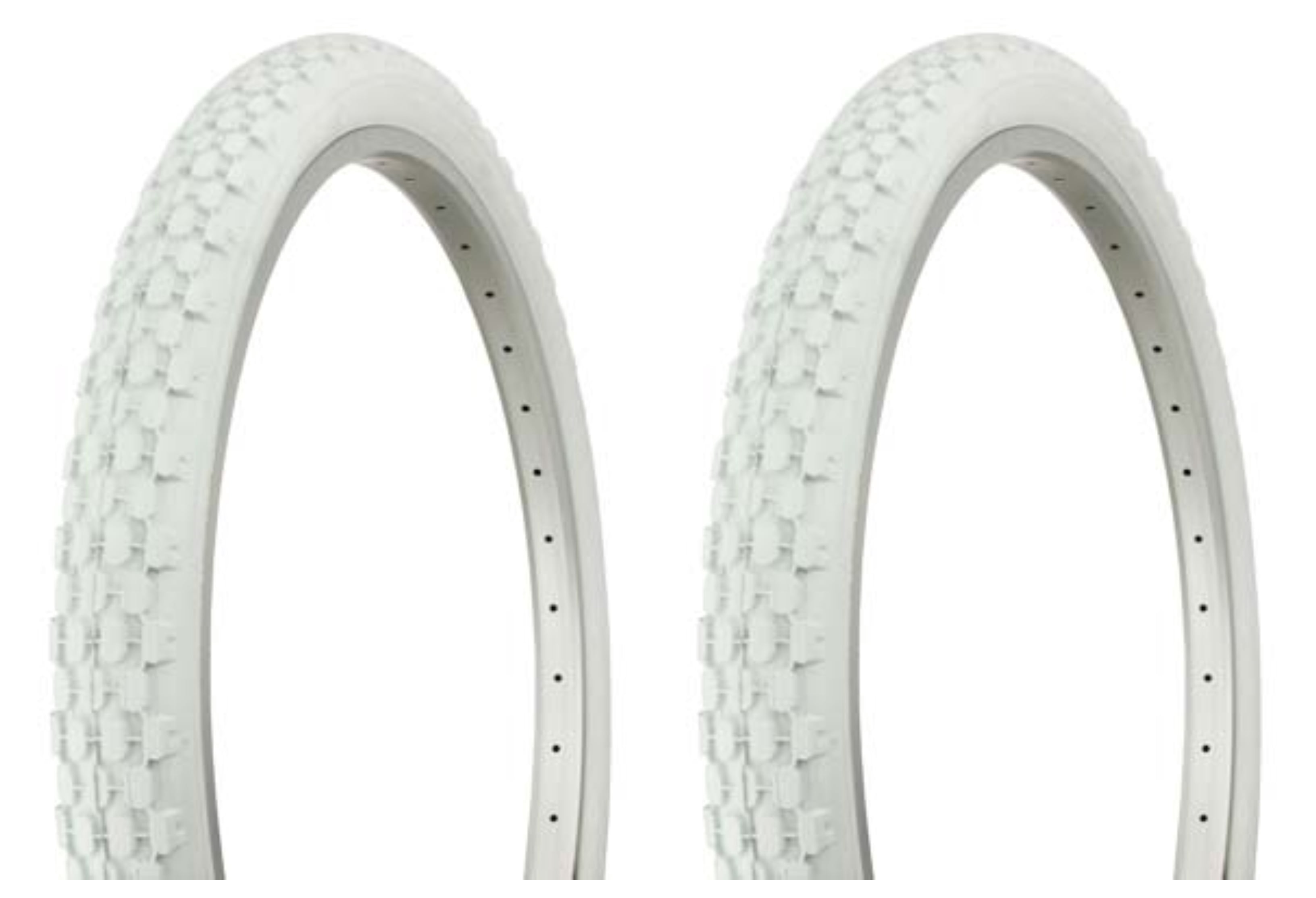 Tire set. 2 Tires. Two Tires Duro 26" x 2.125" White/White Side Wall HF-851. Bicycle Tires, bike Tires, beach cruiser bike Tires, cruiser bike Tires