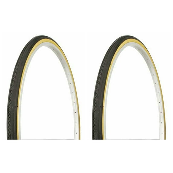 Tire set. 2 Tires. Two Tires Duro 27" x 1 1/4" Black/Gum Side Wall HF-156.Bicycle Tires, bike Tires,