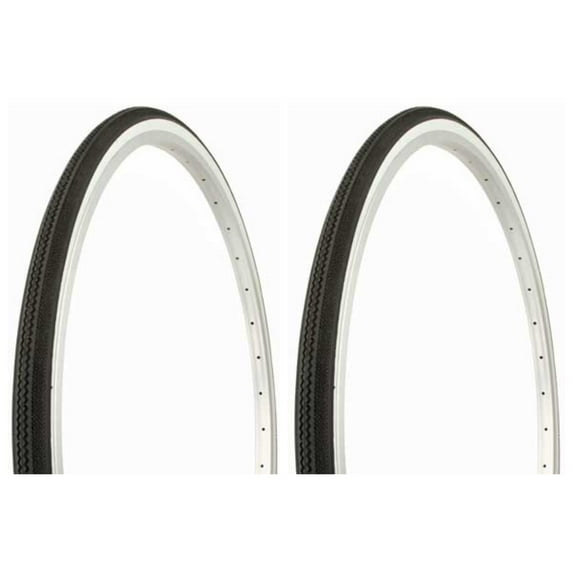 Tire set. 2 Tires. Two Tires Duro 27" x 1 1/4" Black/White Side Wall HF-153. Bicycle Tires, bike Tires,