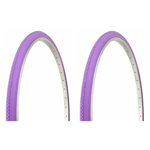 Tire set. 2 Tires. Two Tires Duro 27" x 1 1/4" Purple/Purple Side Wall HF-156. Bicycle Tires, bike Tires,