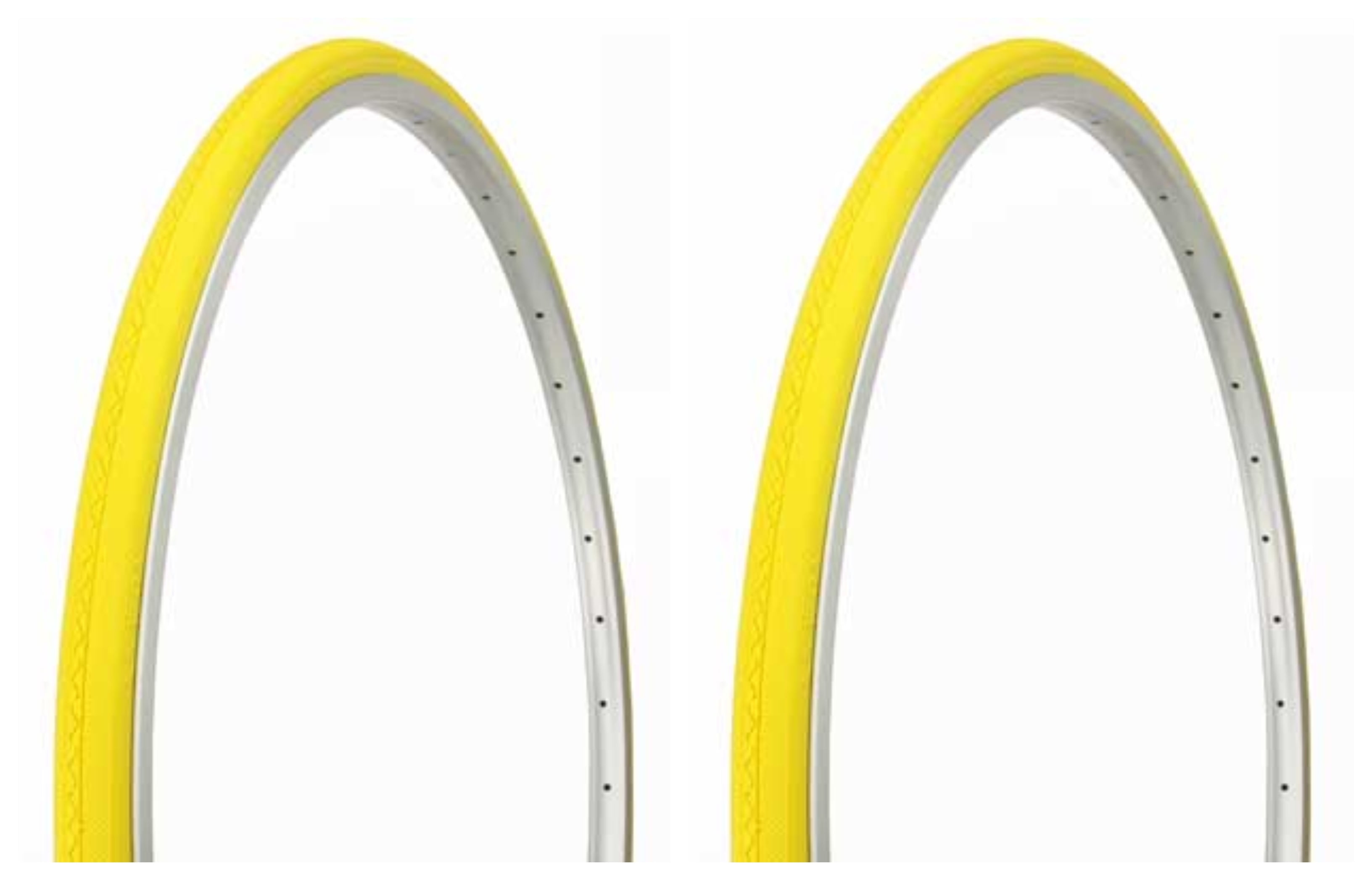Tire set. 2 Tires. Two Tires Duro 27" x 1" Yellow/Yellow Side Wall HF-156B. Bicycle Tires, bike Tires,