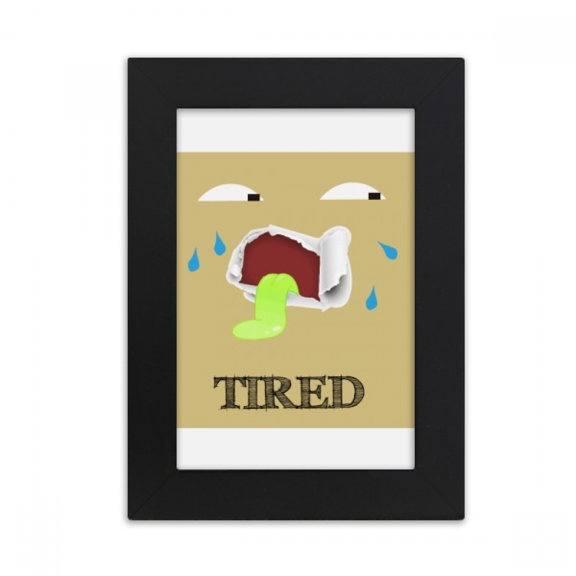 Tired Brown Emotion Sweating Desktop Photo Frame Picture Display Art Painting Exhibit