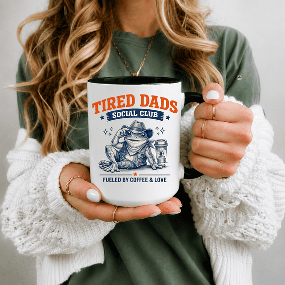 Tired Dads Club Mug – Funny New Dad Coffee Mug Gift for First Time Dad, Daddy, Papa, Expecting Father, Baby Shower Birthday Gift Cup