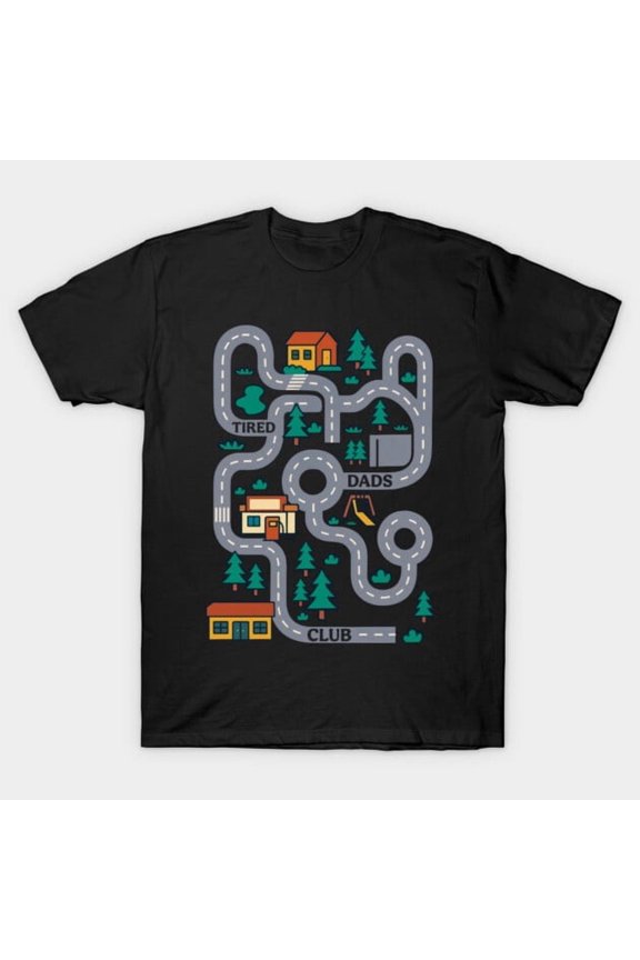 Tired Dads Club Racing for Dad Race On Dads Design, H6547 Unisex T-Shirt, Up to 5XL Available