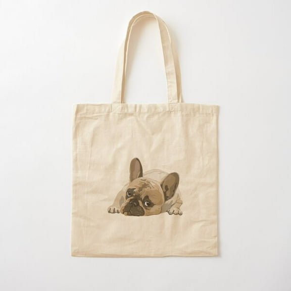 Tired Dog Cotton Tote Bag Canvas Tote Bag, Family Gift For Mother, Her
